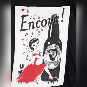 Guinness Encore Womens Tshirt M Retro Harp